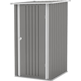 Patiowell 3 x 3 FT Outdoor Storage Shed,Small Garden Tool Storage Shed with Sloping Roof and Single Lockable Door, Outdoor Shed for Backyard Garden Patio Lawn, Grey Patiowell