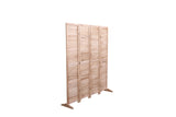 HFYee 4 Panel Solid Wood Folding Room Divider Privacy Screen Partition Room Dividers Folding Divider for Room Separation Freestanding Room Screen Divider, Natural HFYee