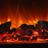 LifeSmart LifePro 1500 Watt Electric Infrared Quartz Fireplace Heater for Indoor Use with 3 Heating Elements and Remote, Faux Stone & Oak Wood LIFESMART GLOBAL