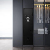 Gun Safes, Drawer Gun Safe, Gun Cabinets for Rifles and Shotguns, Rifle Safes for Home, Quick Access Rifle Safe with Dual Alarm & Mute Mode, Shotgun Safe with 2 Movable Gun Racks, Pistol Pockets, LED Marcree