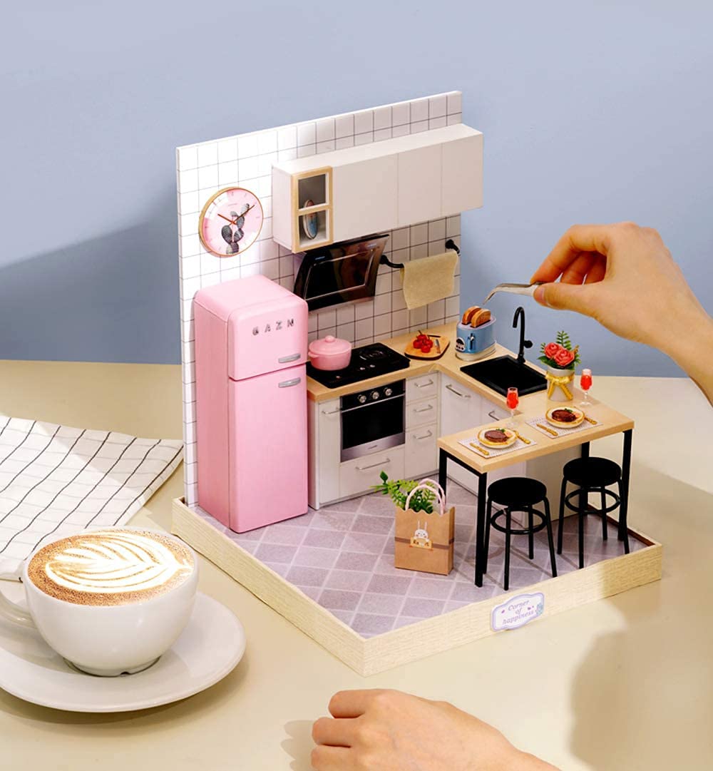 Flever Dollhouse Miniature DIY House Kit Creative Room with Furniture for Romantic Artwork Gift (Taste of Life) Flever