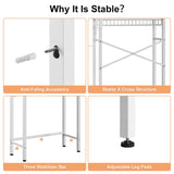 Kalrin Over-The-Toilet Storage Rack, 4-Tier Bathroom Organizer Shelf Over Toilet with Adjustable Shelf and Basket, Freestanding Space Saver Bathroom Shelves Above Toilet for Room (Pure White) Kalrin