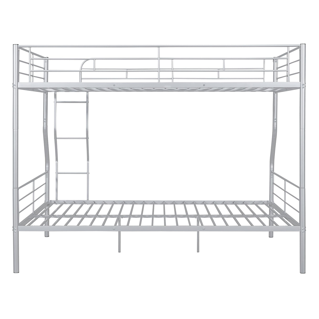 Harper & Bright Designs Full XL Over Queen Bunk Beds for Adults, Heavy-Duty Metal Bunk Bed Full XL Over Queen Size for Boys Girls Teens Bedroom Dormitory,Can be Divided into Two Beds, Silver Harper & Bright Designs