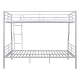 Harper & Bright Designs Full XL Over Queen Bunk Beds for Adults, Heavy-Duty Metal Bunk Bed Full XL Over Queen Size for Boys Girls Teens Bedroom Dormitory,Can be Divided into Two Beds, Silver Harper & Bright Designs