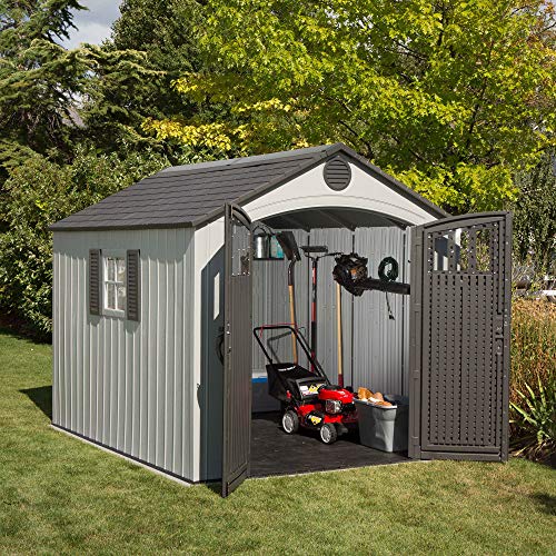 Lifetime 60202 8 x 10 Ft. Outdoor Storage Shed, Gray Lifetime