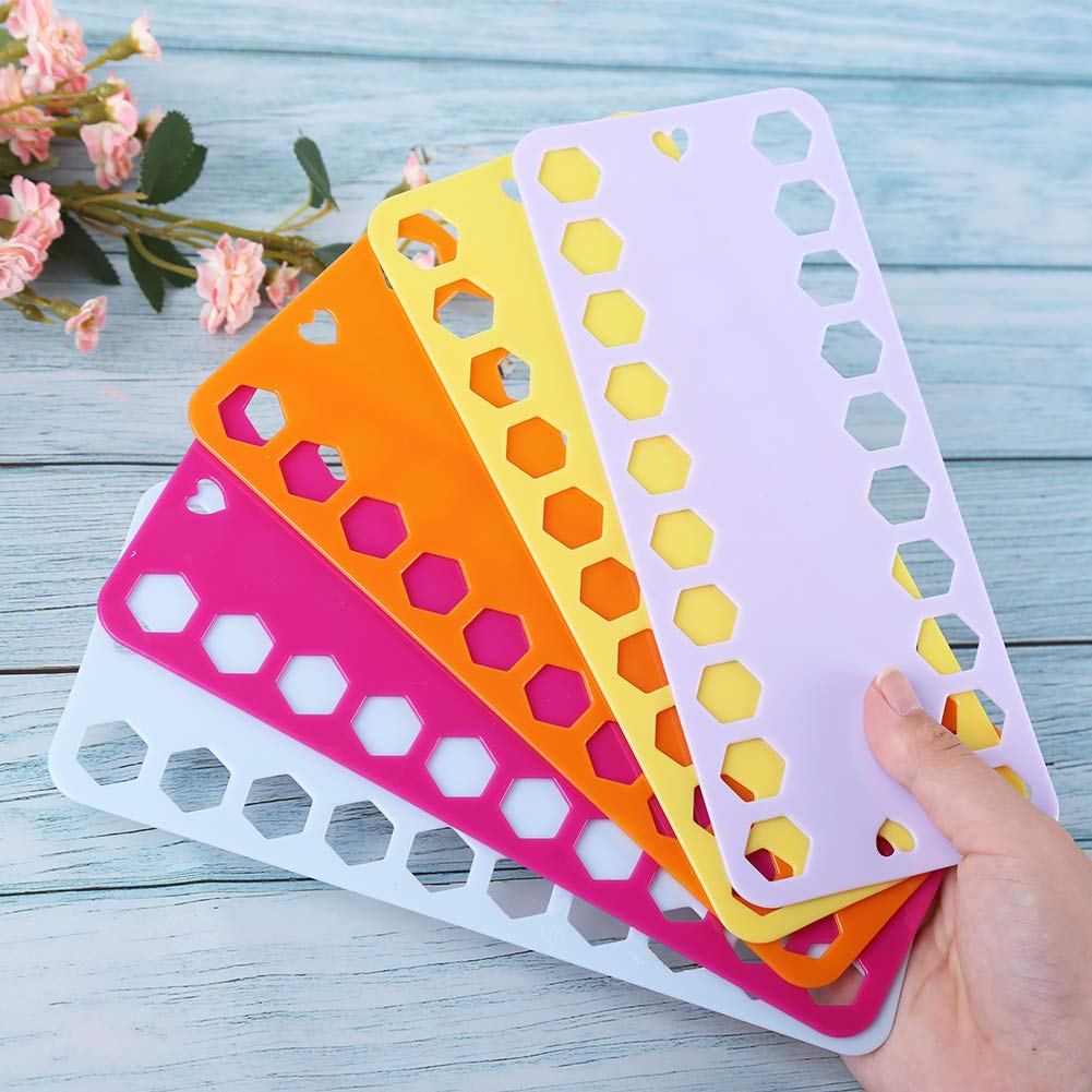 5 Color Plastic Floss Bobbin, Plastic Sewing Thread Winding Plate Board Card for Cross Stitch Embroidery Thread Bobbins Organizer Craft DIY Sewing Storage LOKUNN