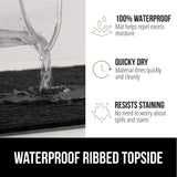 Gorilla Grip Waterproof Heavy Duty Traffic Guard Doormat, Stain and Fade Resistant, Durable Rubber, Low Profile Door Mat, Shoe Scraper, Welcome Mats for Entry, 29x17, Jet Black Gorilla Grip