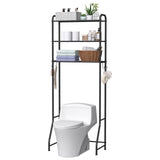 samstar 3 Tier Over The Toilet Storage Rack, Bathroom Organizer Shelves Cabinet Above Toilet, Freestanding Shelf Space Saver, Black samstar