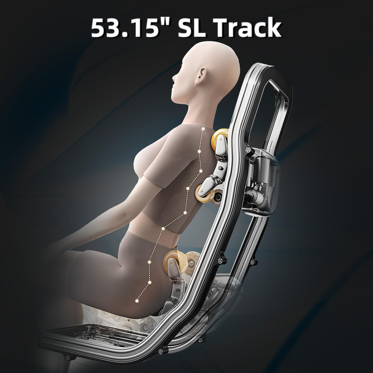 MYTHIA A303 Massage Chair iRest System, Full Body with Heat, Zero Gravity, 53.15" SL Track Shiatsu Recliner with Auto Body Scan, Bluetooth Speakers, Footrest Calfrest Extension (Black) MYTHIA