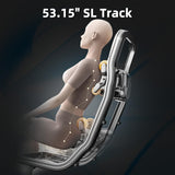 MYTHIA A303 Massage Chair iRest System, Full Body with Heat, Zero Gravity, 53.15" SL Track Shiatsu Recliner with Auto Body Scan, Bluetooth Speakers, Footrest Calfrest Extension (Brown) MYTHIA