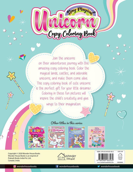 Stay Magical Unicorn Copy Coloring Book: Fun Activity Books For Children WoodArtSupply