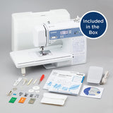 Brother Sewing and Quilting Machine, Computerized, 165 Built-in Stitches, LCD Display, Wide Table, 8 Included Presser Feet, White, 20x12x17 Brother