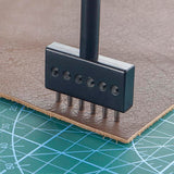 Leather Round Hole Punching Tool 3pcs Prong Punch Tool Set with 2/4/6 Prong Options for Precise Round Hole Punching DIY Leather Craft（6mm） RONGXINGSHENG