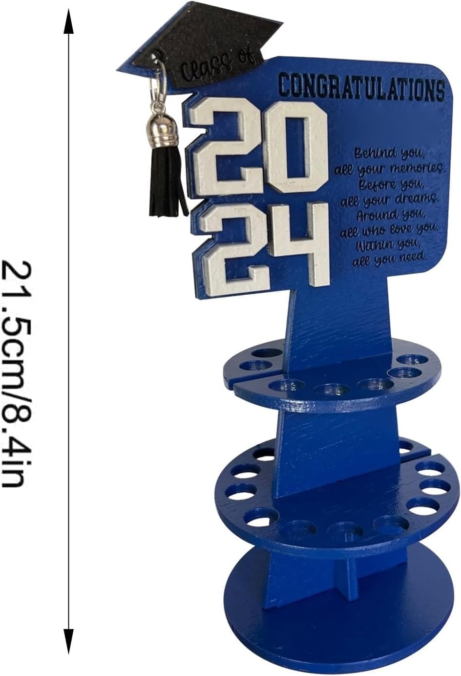 2024 Graduation Gifts, 3 Tier Graduation Money Holder, Wooden Graduation Card Cake Cash Holder, Funny Decorations Class of 2024 Graduation Party Supplies Money Gift for Boys Girls High School - WoodArtSupply