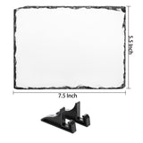 Nicunom 4 Pack Sublimation Blank Slate Rock Photo Plaque Frame with Display Stand, Personalized Rectangular Picture Stone Frame, DIY Gift for Easter Father's Day Birthday Wedding, 7.5 x 5.5 In Nicunom