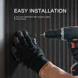 AKK-ART 2-Pack Wood Slat Wall Panel 47.2"x23.6"(15.5 sq ft)|Soundproof & Acoustic Wall Panels for Interior Decor & Ceiling|Wood Paneling Sheets for Home Theater & Living Room Mirage Black#22 AKK-ART