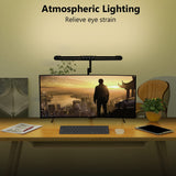 Micomlan Led Desk Lamp with Clamp, Architect Desk Lamp for Home Office with Atmosphere Lighting, 24W Ultra Bright Auto Dimming Desk Light Stepless Dimming and Tempering LED Table Light Micomlan