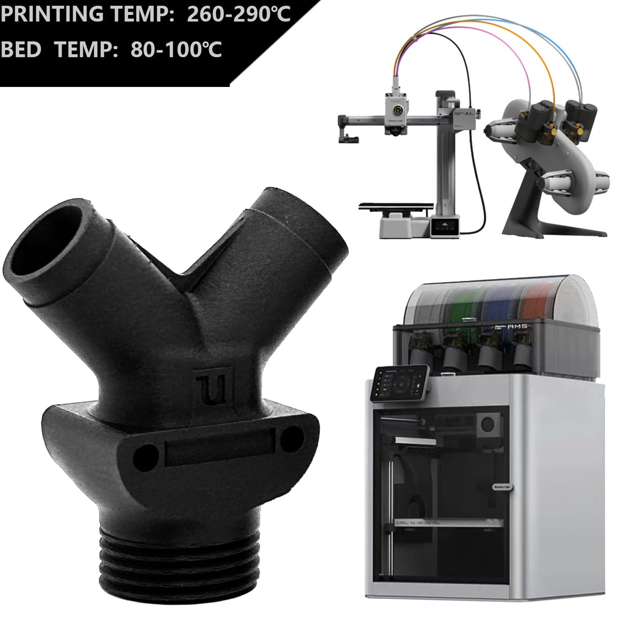 PAHT-CF 3D Printer Filament, PA Nylon Reinforced with Carbon Fiber for Exceptional Strength and Thermal Stability,Compatible with Bambu LAB and Other FDM 3D Printer,1KG, Black Filaxix