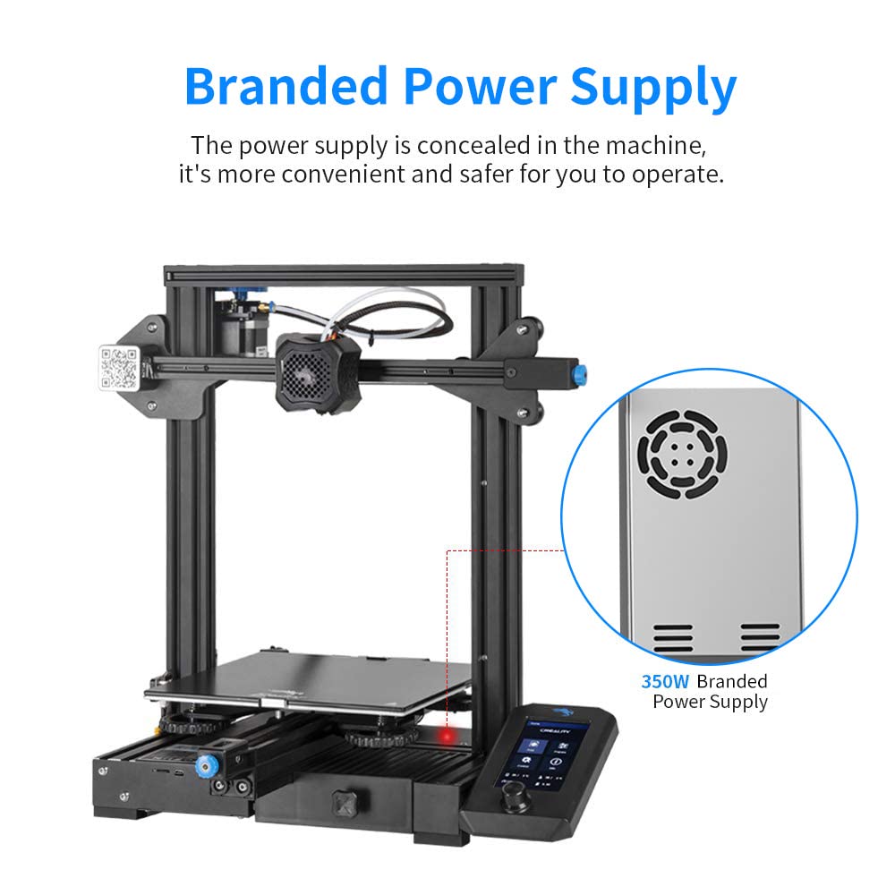 Official Creality Ender 3 V2 Upgraded 3D Printer with Silent Motherboard Branded Power Supply Carborundum Glass Platform Resume Printing Function, DIY 3D Printers Printing Size 8.66x8.66x9.84 - WoodArtSupply