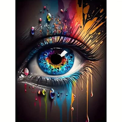 SHICERNHJ Eye Diamond Painting Kits for Adults DIY 5D Diamond Art Paint with Round Diamonds Dots Kits for Adults Full Drill Painting Kit Gem Art and Crafts for Home Wall Decor 12x16Inch
