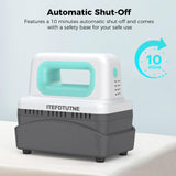 ITEFDTUTNE Hat Press Machine, Mini Hat Heat Press Machine with 4 Heating Levels & Auto-Off, Handheld Cap Easy Press with 3.5"×5.5" Curved Heat Plate, 2 Press Platens, A Safety Base, Green ITEFDTUTNE