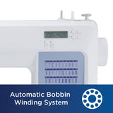 Brother CS5055 Computerized Sewing Machine, 60 Built-in Stitches, LCD Display, 7 Included Feet, White Brother