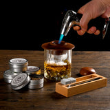 The Whiskey Underground Bourbon, Whiskey Smoker Kit - Cocktail Smoking Kit with Butane Torch, Smoke Top, Whiskey Stones - Apple, Cherry, Oak, Walnut Wood Chips - Premium Wooden Box. No Butane The Whiskey Underground