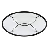 SEI Furniture Quinton Metal/Glass Oval Cocktail Table - Black, 45 in x 25 in x 19 in SEI Furniture