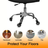 Office Chair Caster Wheels Set of 5 Heavy Duty & Safe for All Floors Including Hardwood 3" Rubber Replacement for Desk Floor Mats BF BRIGHTFIELD