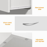 FansaFurn 8 Drawer Dresser, 55" Wide Chest of Drawers with Large Metal Handle, Modern Wood Drawer Organizer for Bedroom, Living Room, Hallway, Closet, White FansaFurn