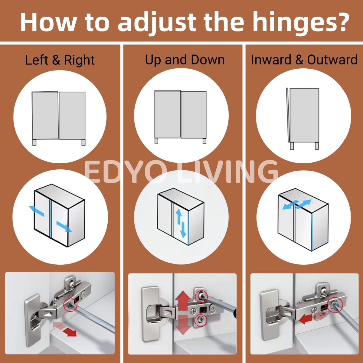 EDYO LIVING 63" Metal Decorative Sideboard Buffet Cabinet with LED Light, Black Credenza Storage Cabinet, Wood Accent Cabinet with 4 Doors for Living Room EDYO LIVING