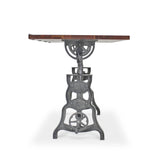 Rustic Deco Shoemaker Drafting Table Desk - Adjustable Height Iron Base - Tilt Top Rustic Deco