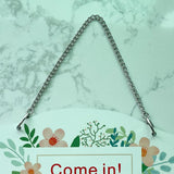 Sublimation Door Hanger Blanks 4 Pack Thick Door Welcome Board Sign and Wall Window Garden Hanging Ornaments Double Sides with Chain Personalized MDF Decoration Supplies Lsgdcth