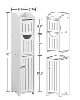 AOJEZOR Bathroom Storage Cabinet: Small Bathroom Storage Cabinet - Toilet Paper Cabinet Fit for Mega Roll,White AOJEZOR