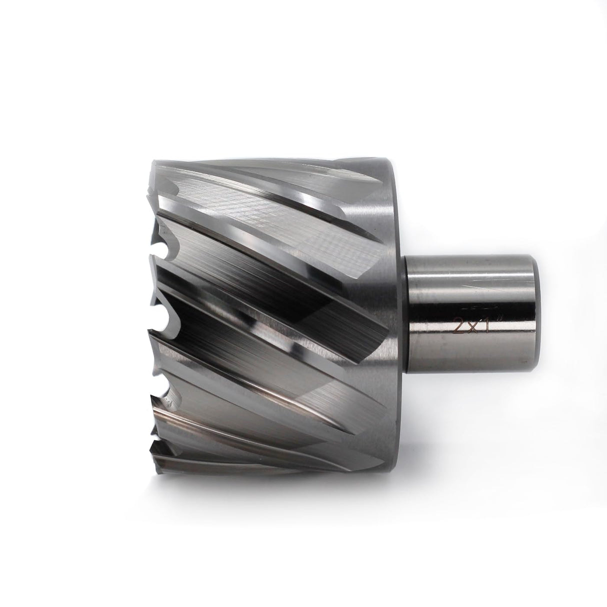 OSCARBIDE Annular Cutter 2 inch Cutting Diameter,1 inch Depth of Cut,3/4 inch Weldon Shank 2 Flat Mag Drill Bit with Pilot Pin for Magnetic Drill Press,1 Piece OSCARBIDE