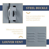 Greenvelly Metal Locker for School Office Gym Metal Storage Locker Cabinet for Employees Students Steel Locker Triple Tier with 3 Door Grey Greenvelly