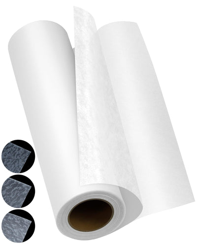 PLANTIONAL Double Sided Iron On Adhesive Film: 11.8 inch x 10 Yards Medium Weight Double-Sided Press-on Patch Heat Melt Fabric Glue Sheet Permanent Fusible Adhesive