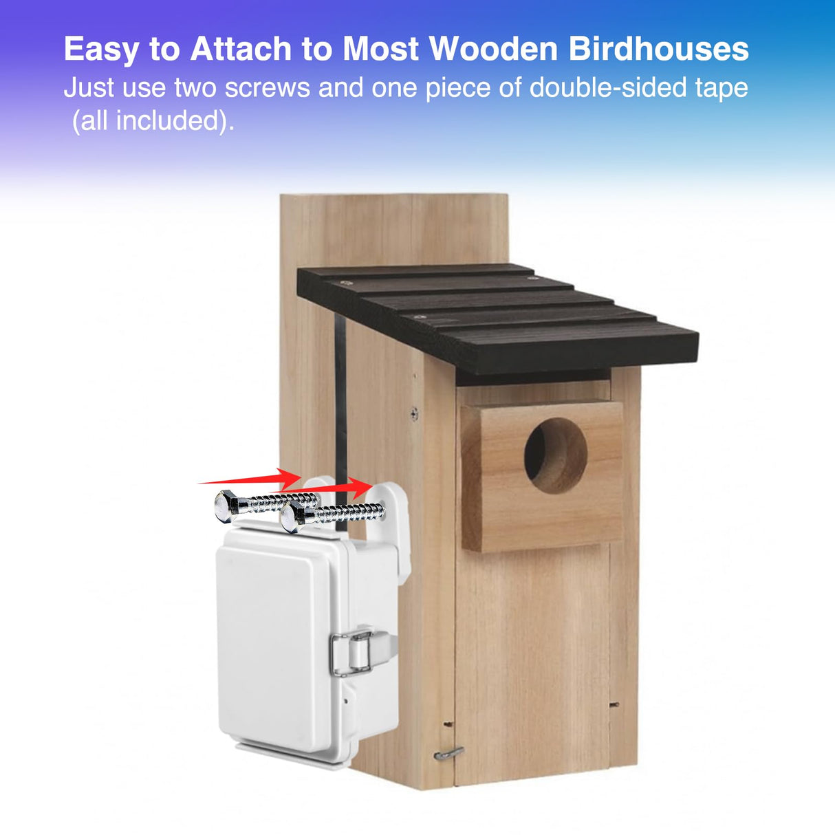 WIWACAM Solar WiFi Birdhouse Camera, 10000mAh Battery, 4K Ultra HD, for Bird Box birdhouses, for Robins Wrens Tree Swallows, Live Video to Phone, Easy Install, Night Mode, microSD Card Slot WIWACAM