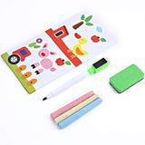 Wooden Toy Magnetic Board Puzzle Games , Double Side Jigsaw &Drawing Sketchpad Writing Dry Erase Board Chalkboard Educational Toys for Kids Angelo home
