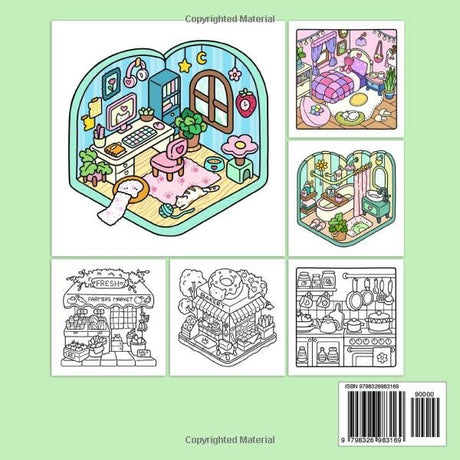 Little Corner: Coloring Book for Adults and Teens, Super Cute Designs of Cozy, Hygge Spaces for Relaxation (Cozy Spaces Coloring) Coco Wyo LLC