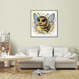 hill froeistung Special Shape Cartoon Bee Diamond Art Painting Kits for Adults,Crystal Rhinestones Diamond Art Kits for Beginners,Diamond Art Kits for Home Decor12×12inch hill froeistung