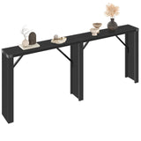 YATINEY Console Table, 70.8" Long Behind Couch Sofa Table, Entryway Table, Farmhouse Console Table for Narrow Spaces, Hallway, Living Room, Black CT31BB YATINEY