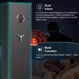 Silkight 3-5 Fireproof Gun Safe, Quick Access Digital Rifle Gun Safes for Home Rifle and Pistols, Long Gun Safes for Rifles and Shotguns with Touchscreen Pad, Mute Function, Dual Alarm & Metal Box silkight