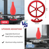 Official Creality Metal Leveling Nuts with 20mm Die Springs and 0.4mm Nozzles, Red Hand Twist Nuts Set for Ender 3/3 Pro/3 V2/3 Max, Ender 5/5 Plus/ 5 Pro, CR 10 Series 3D Printer Bed Creality