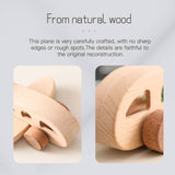 ibwaae Wooden Airplane Toys, Air Transport Vehicles Play Set, Wooden Pull Games, STEM Learning Gift Montessori Toy for Baby Toddler Boys Girls ibwaae