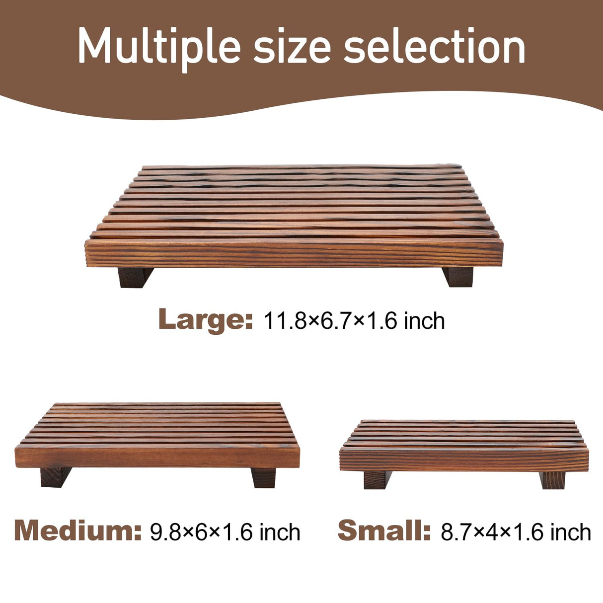 Small Kitchen Sink Soap Tray for Counter Dish Soap Dispenser Wooden Risers Stand for Bathroom Decor Farmhouse Wood Pedestal Kitchen Accessories Countertop Vanity Counter Decorative Tray Renawe