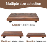 Small Kitchen Sink Soap Tray for Counter Dish Soap Dispenser Wooden Risers Stand for Bathroom Decor Farmhouse Wood Pedestal Kitchen Accessories Countertop Vanity Counter Decorative Tray Renawe