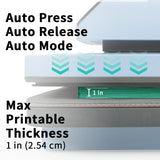 PYD Life 120 V Auto Heat Press Machine for T Shirts 15" x 15" Touch Screen Light Blue Smart Heat Press for Sublimation Blanks Ornaments Frames Bags Sublimation DTF Vinyl Printing PYD Life