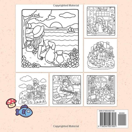 Girl Moments: Coloring Book for Adults and Teens Featuring Cute Cozy Daily Activities for Relaxation (Cozy Spaces Coloring) Coco Wyo LLC