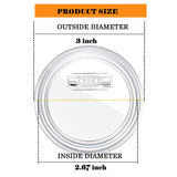 3 Inch Acrylic Button Pins Clear Plastic Button Badges Pin Large Craft Button with Pin Blank Pins DIY Photo Buttons Pin Picture Buttons Badges Kit for DIY Crafts (25) MIOINEY